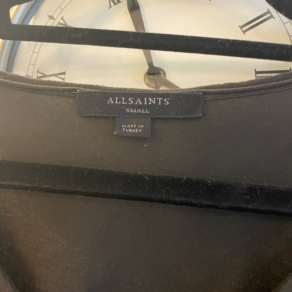 All Saints Emelyn t-shirt, washed black, small - Picture 3 of 3